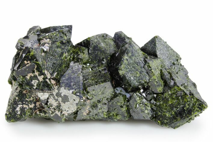 Lustrous Epidote Crystal Cluster - Peru #358419